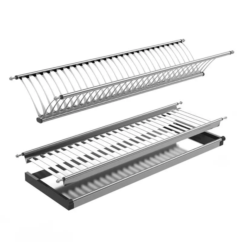 Double-Tier In-Cabinet Dish Drying Rack
